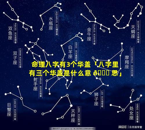 命理八字有3个华盖「八字里有三个华盖是什么意 🐟 思」